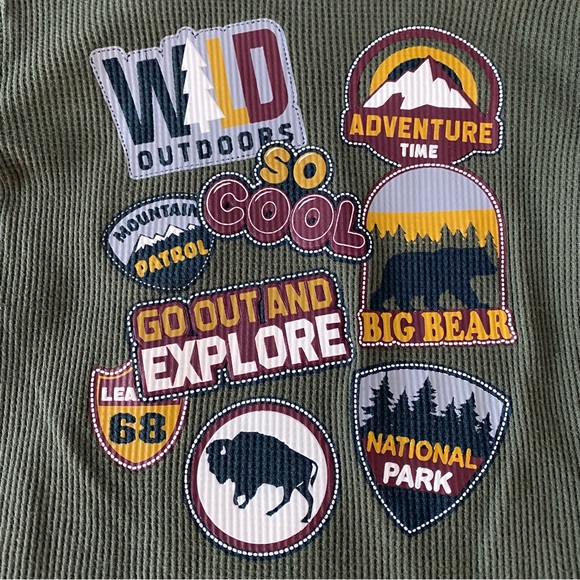 Long sleeve shirts toddler boy 2T Garanimals Outdoors Moose Bear Nature - Picture 12 of 16